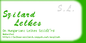 szilard lelkes business card